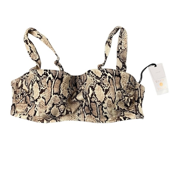 Shade & Shore Other - NWT Shade & Shore snake animal print push up bikini top wms sz 36B